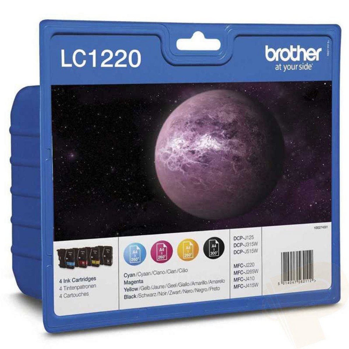 Brother LC-1220VALBP Inkjet Cartridge B/C/M/Y 1