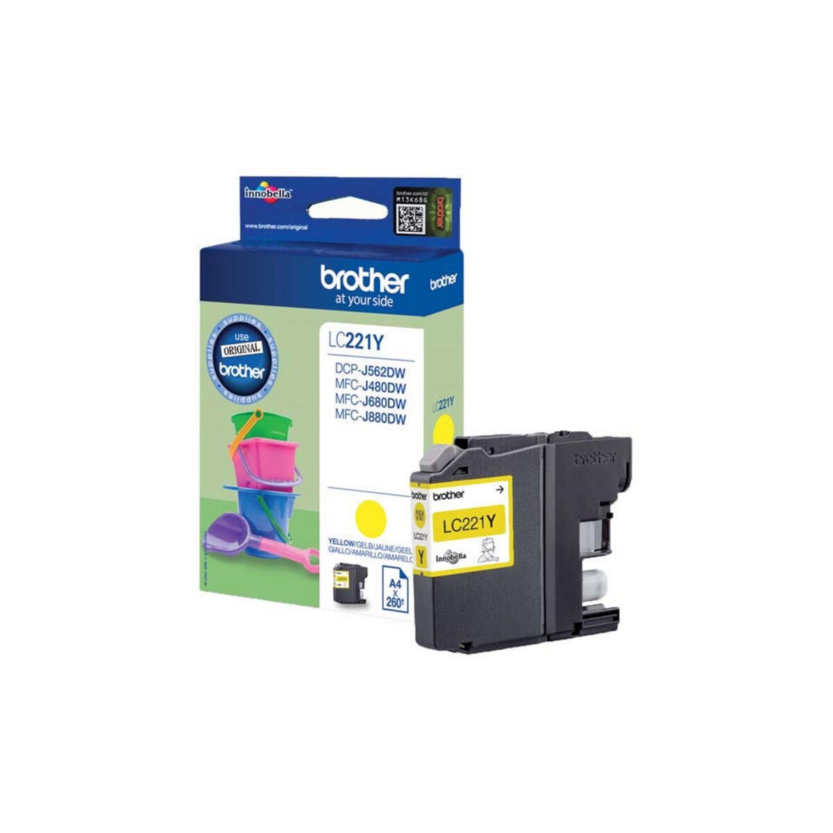 Brother LC-221Y Inkjet Cartridge Yellow 1