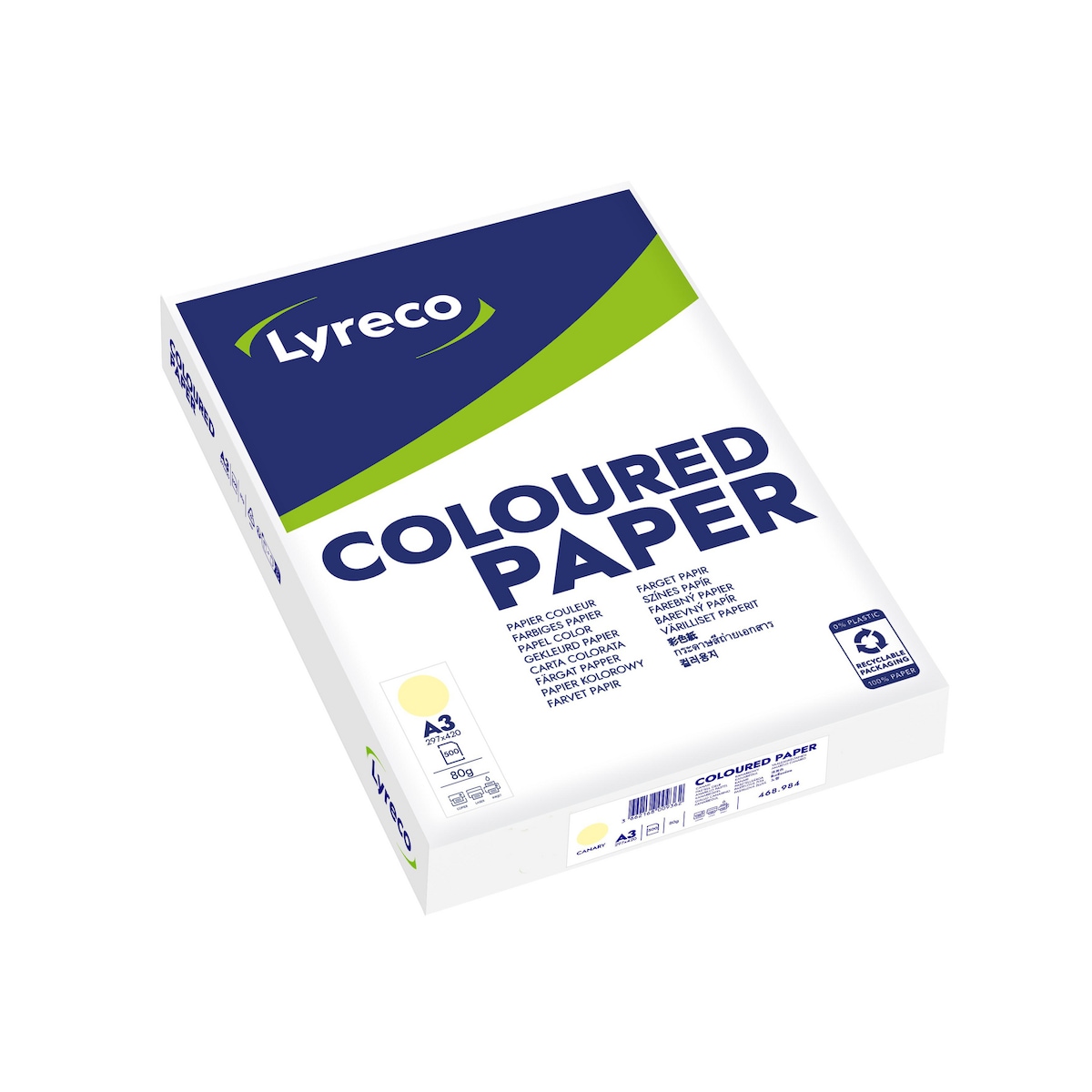 Lyreco Paper A3 80 gsm Canary - Ream of 500 Sheets 1