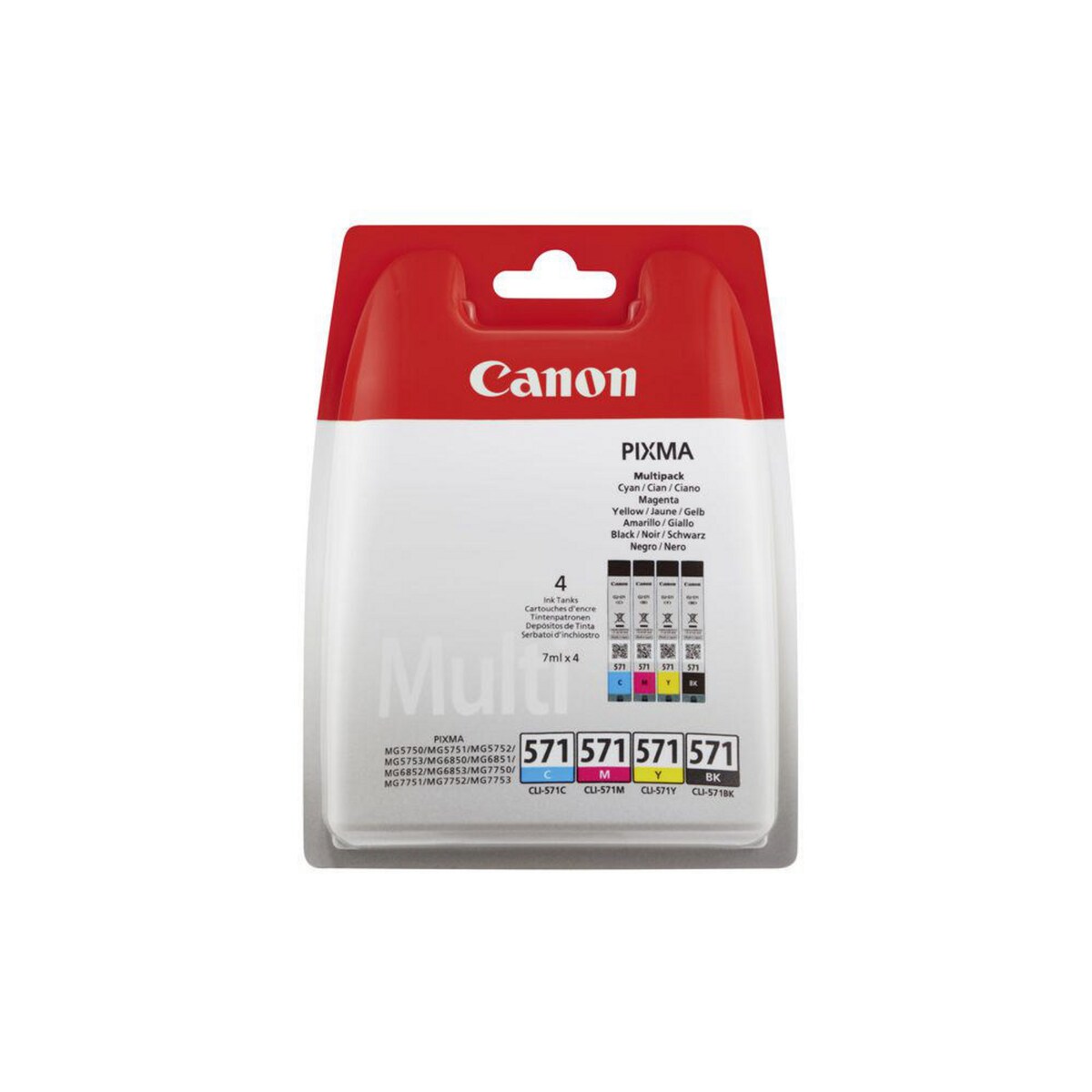 Canon CLI-571 Inkjet Cartridge B/C/M/Y 1