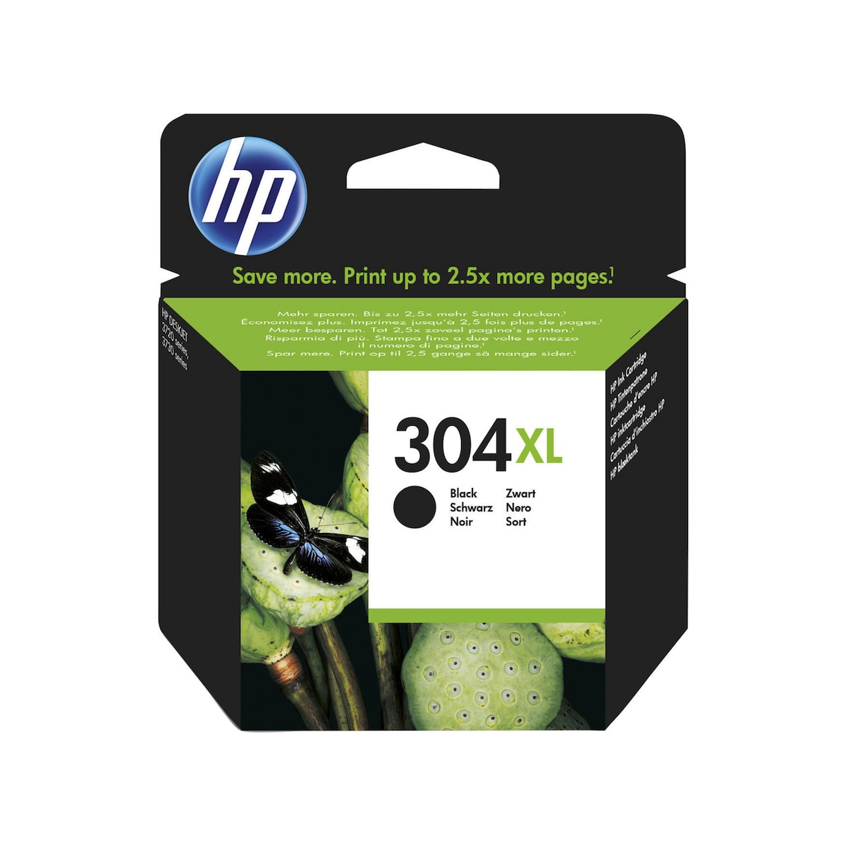 HP 304XL High Yield Black Original Ink Cartridge (N9K08AE) 1