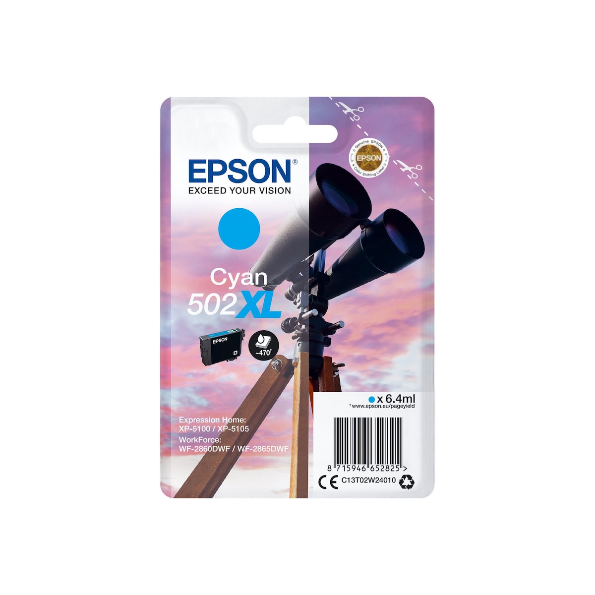 Epson 502XL Ink Cartridge Cyan 1