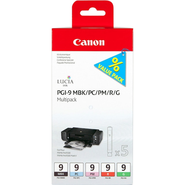 Canon PGI-9 Inkjet Cartridge Mbk/Pc/Pm/R/G 1