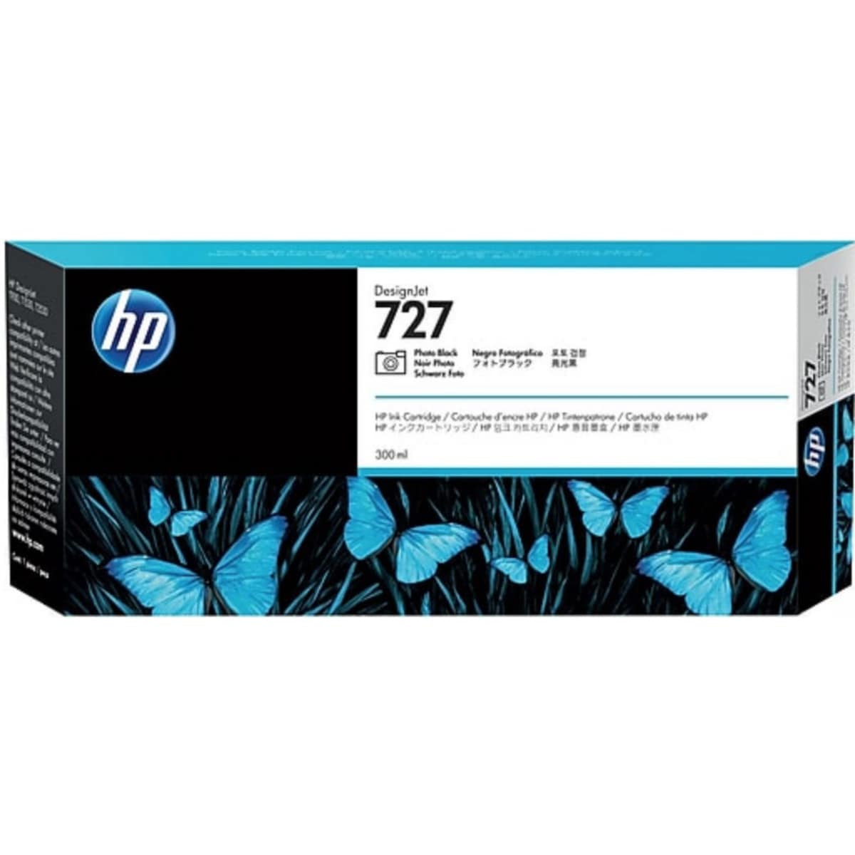 HP 727 300-ml Photo Black DesignJet Ink Cartridge (F9J79A) 1