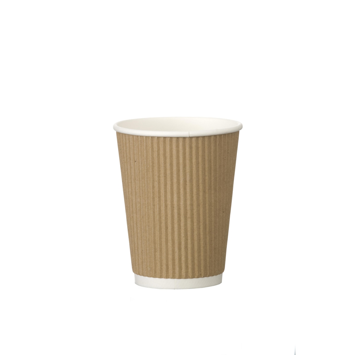 Kraft Triple Wall 12oz Ripple Cups - Pack of 25 1