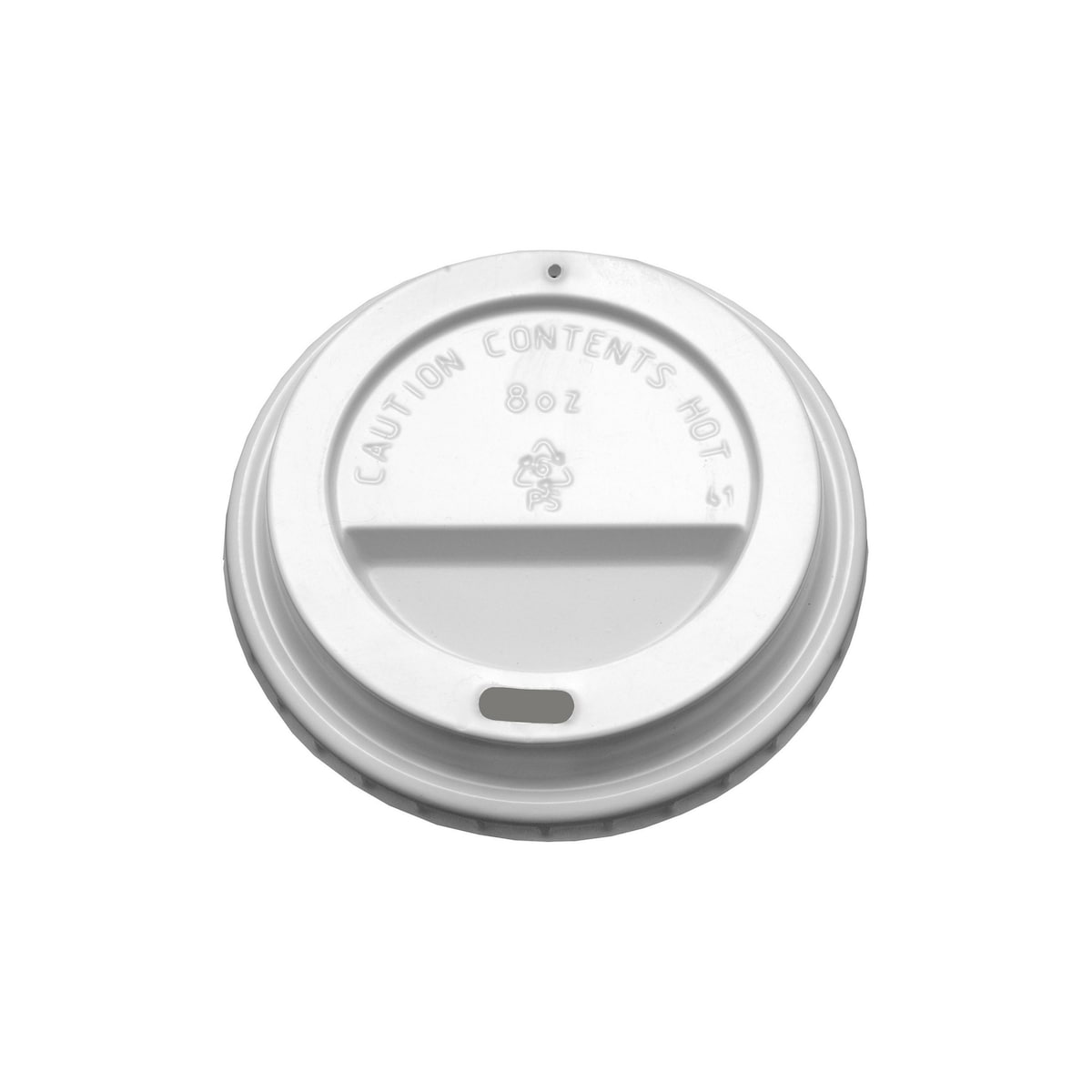 8oz Sip Through Coffee Cup Lid White - Pack of 100 1