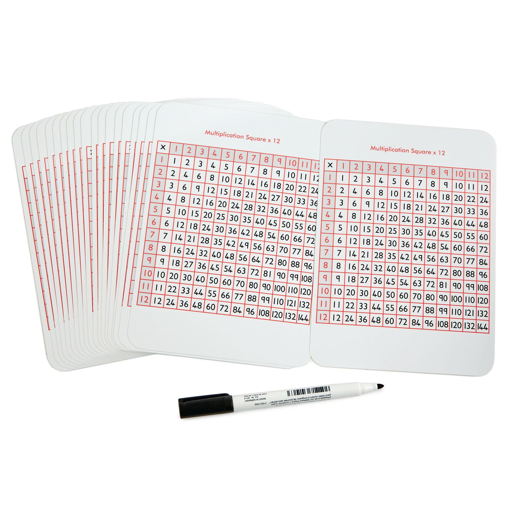 Double Sided Multiplication Grid A5, Pack of 35 | Lyreco