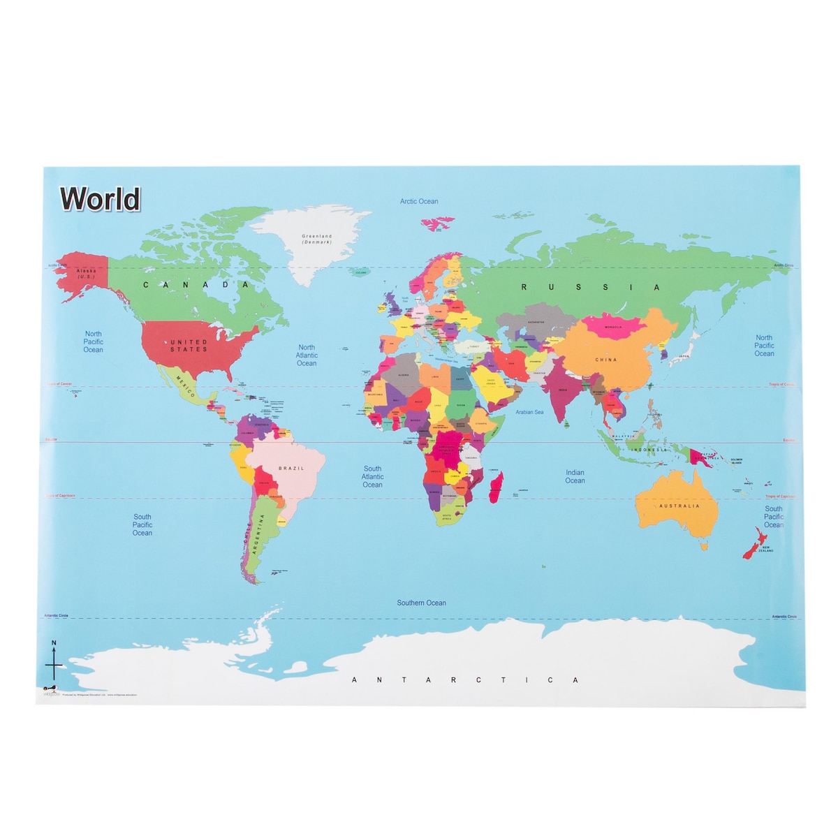 Wildgoose Education - Simple Map of the World -... | Lyreco