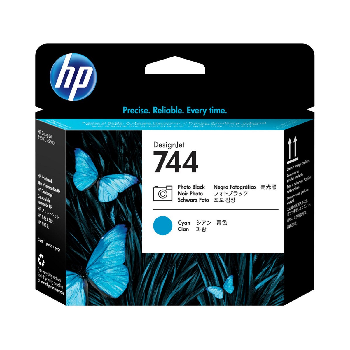 HP 744 Photo Black/Cyan DesignJet Printhead (F9J86A) 1