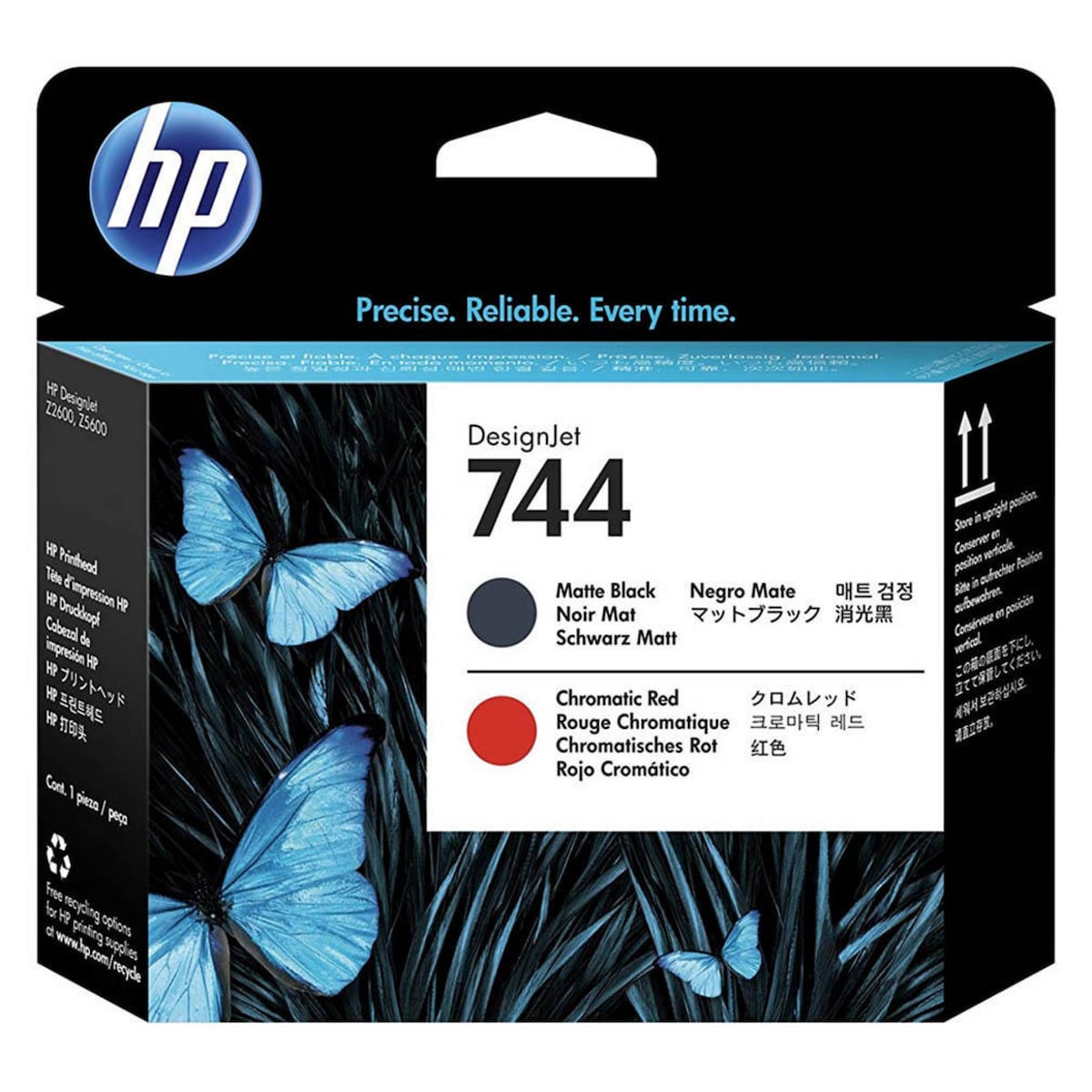 HP 744 Matte Black/Chromatic Red DesignJet Printhead (F9J88A) 1