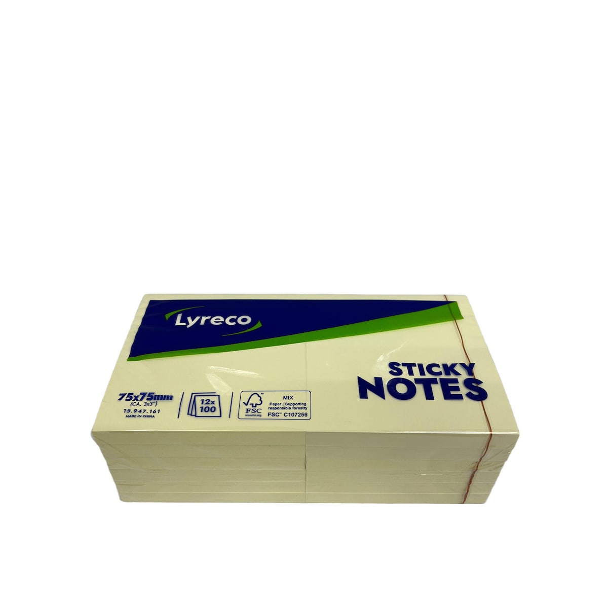 Lyreco Repositionable pastel Yellow 76x76  100 Sheets/Pad Pack of 12 Pads 1