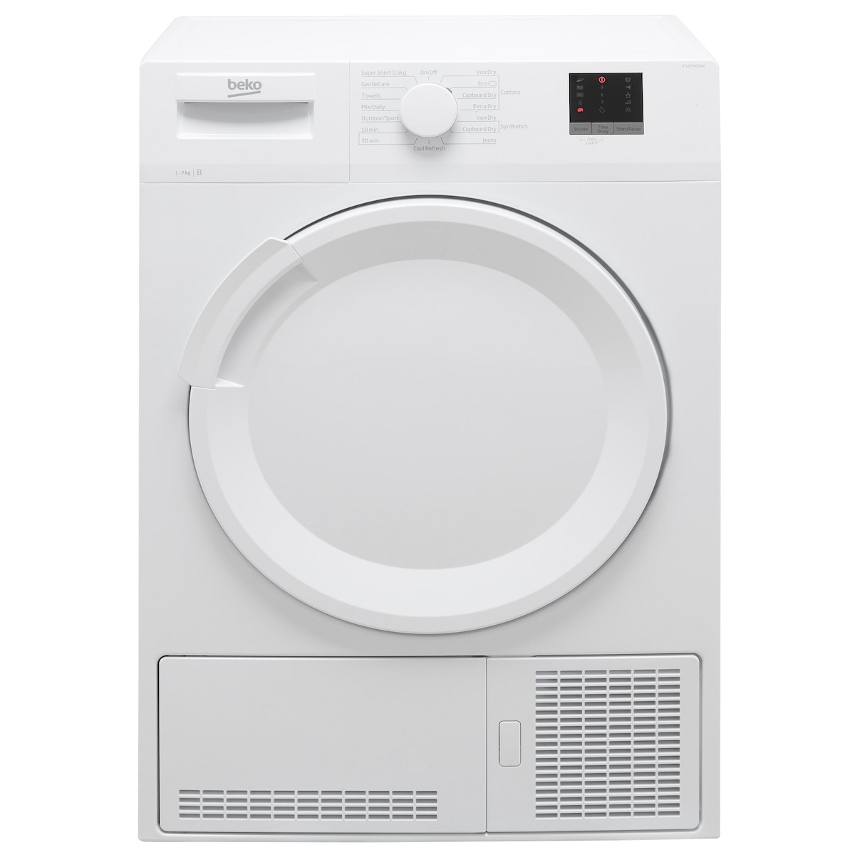 Beko DTLCE70051W Tumble Dryer Freestanding Front-load 7kg B - White 1