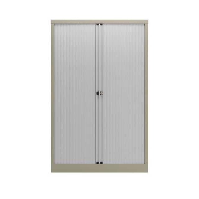 Bisley Essentials Tambour Cupboard - Grey - 1970mm X 1000mm 1