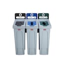 Rubbermaid Commercial Products Slim Jim® Recycling Station Bundle 3 Stream 1