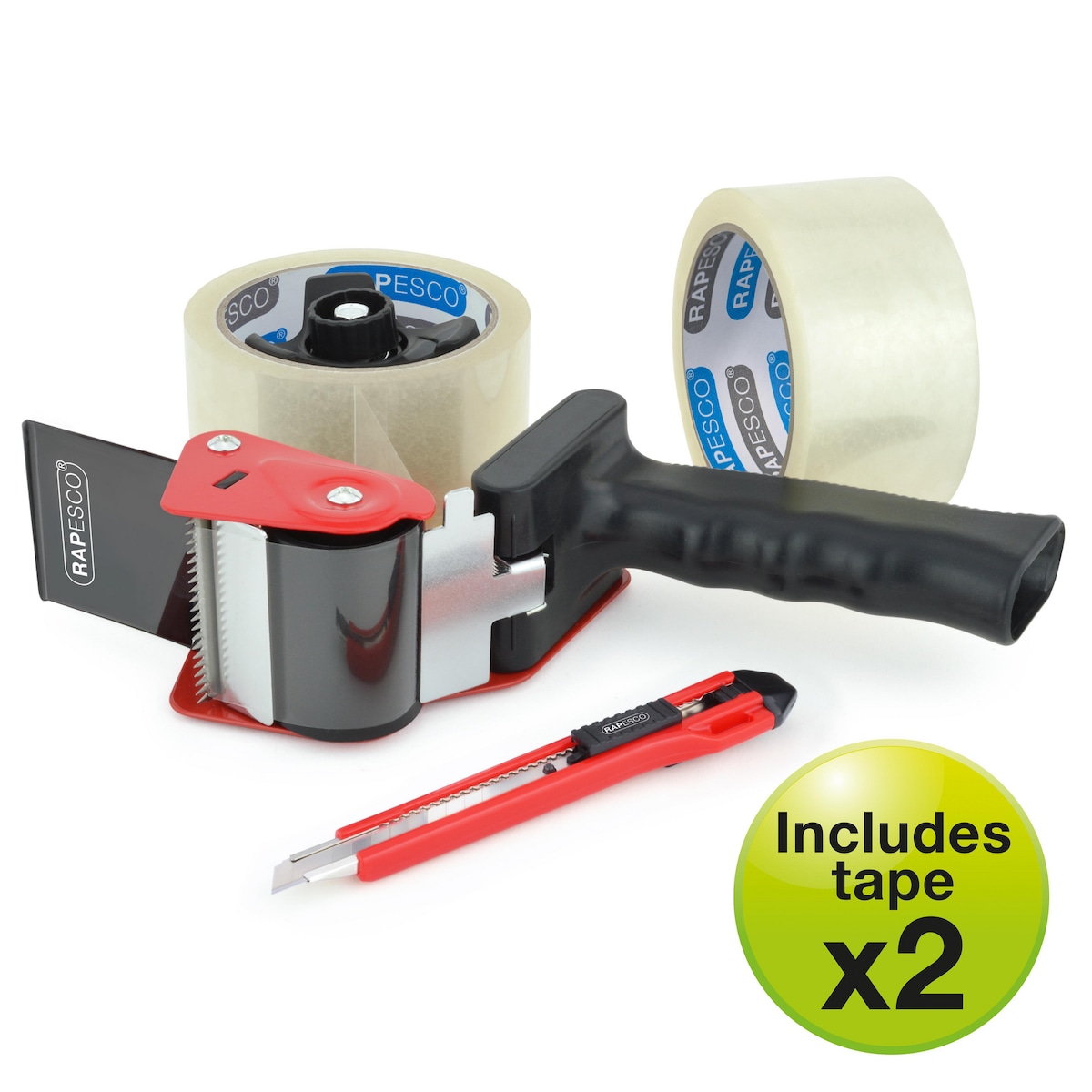 Rapesco Germ-Savvy® Tape Dispenser + 2 Rolls Tape & Knife 1