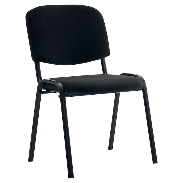 Arws C20 Fabric Stacking Chair Steel Black 1