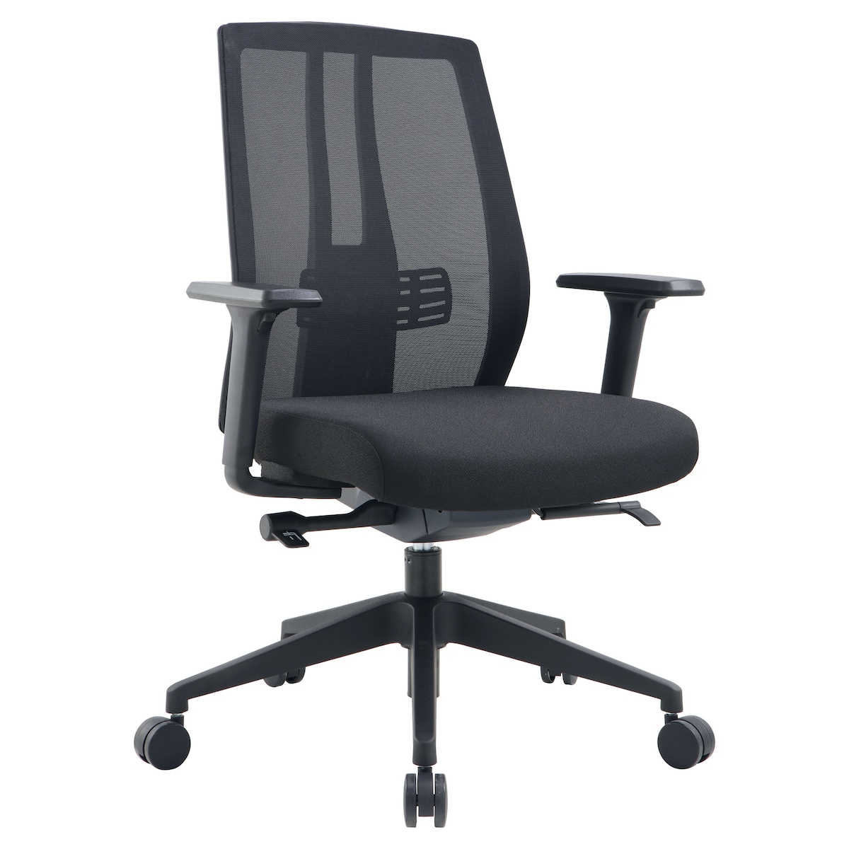Lyreco Pegasus Sync Mesh Chair with Arms Black 1