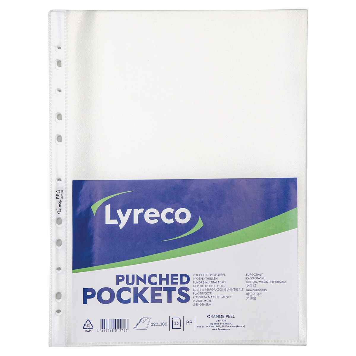 Lyreco Premium A4 Extra Wide Punched Pockets 120 Micron - Pack of 25 1