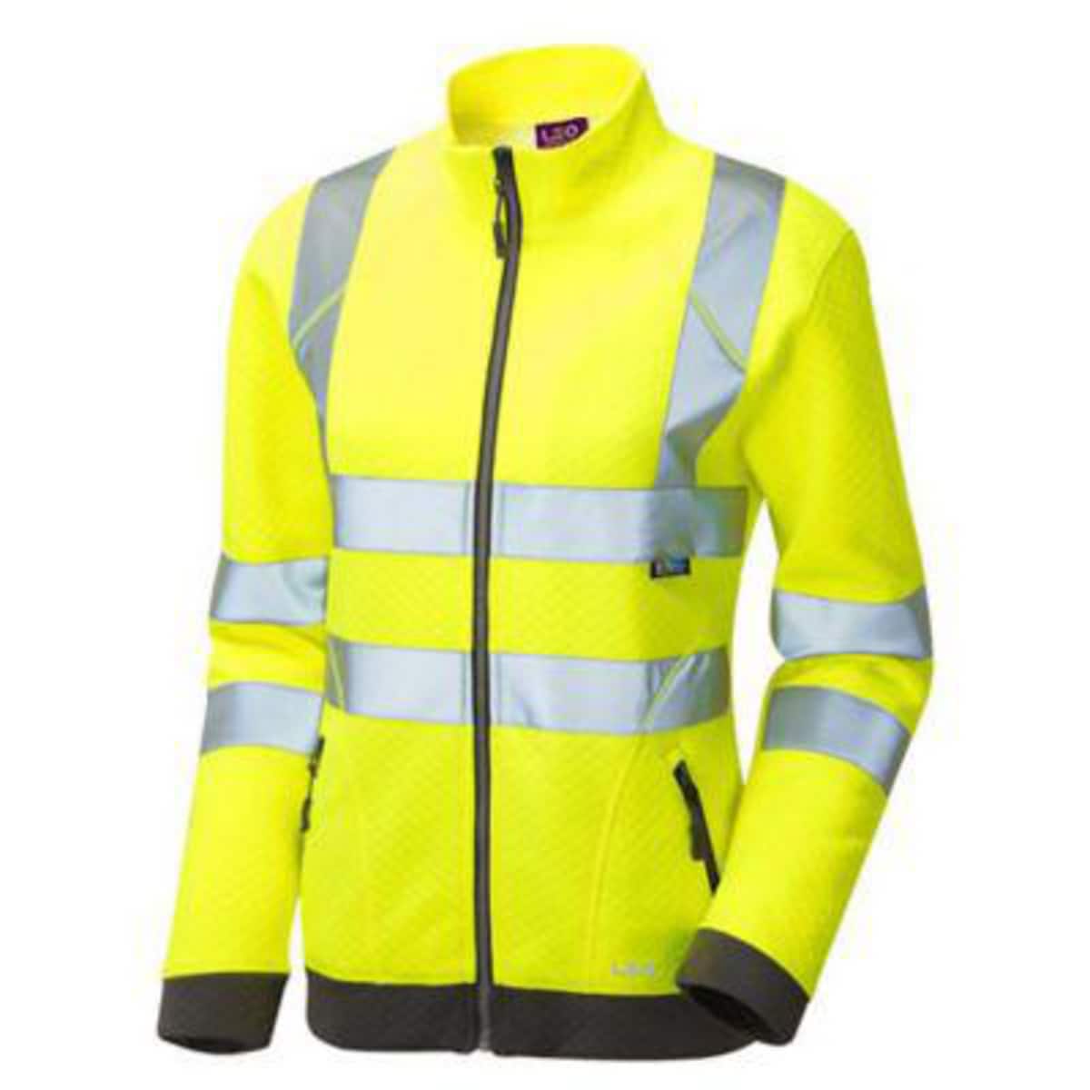Leo Hollicombe Iso 20471 Class 2 Women's Zipped Sweatshirt Yellow Large 1