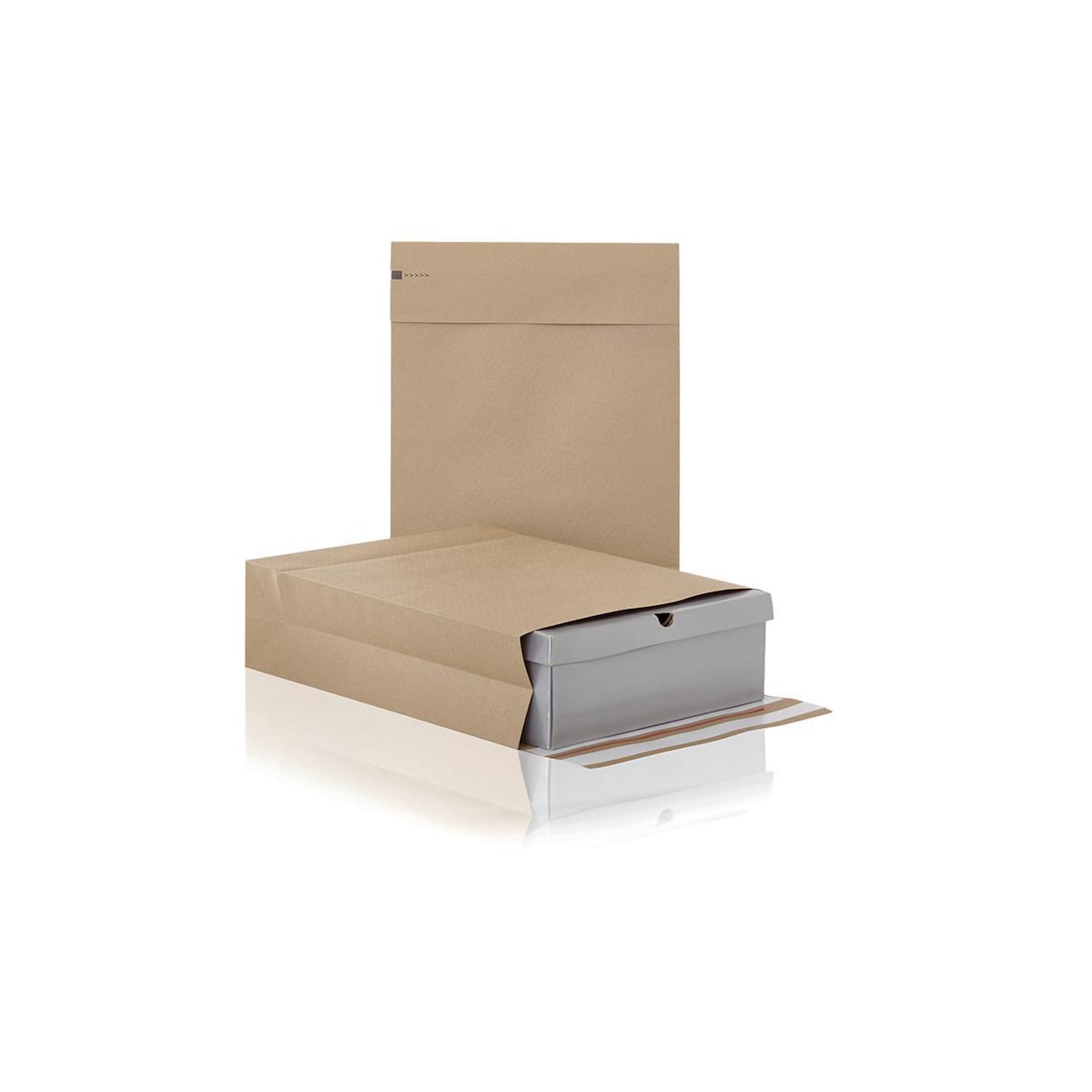 e-Green 100% FSC Kraft Paper Mailing Bags Peel & Seal 229x162x40mm 1