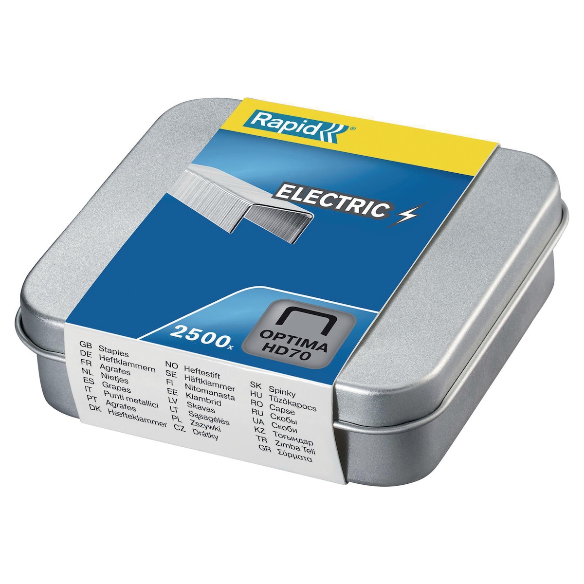 Rexel Optima Heavy Duty Hd70 Staples - Tin of 2500 1