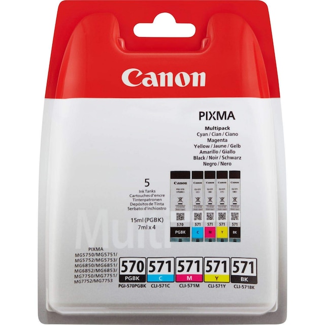 Canon PGI-570/CLI-571 Inkjet Bk/C/M/Y 1
