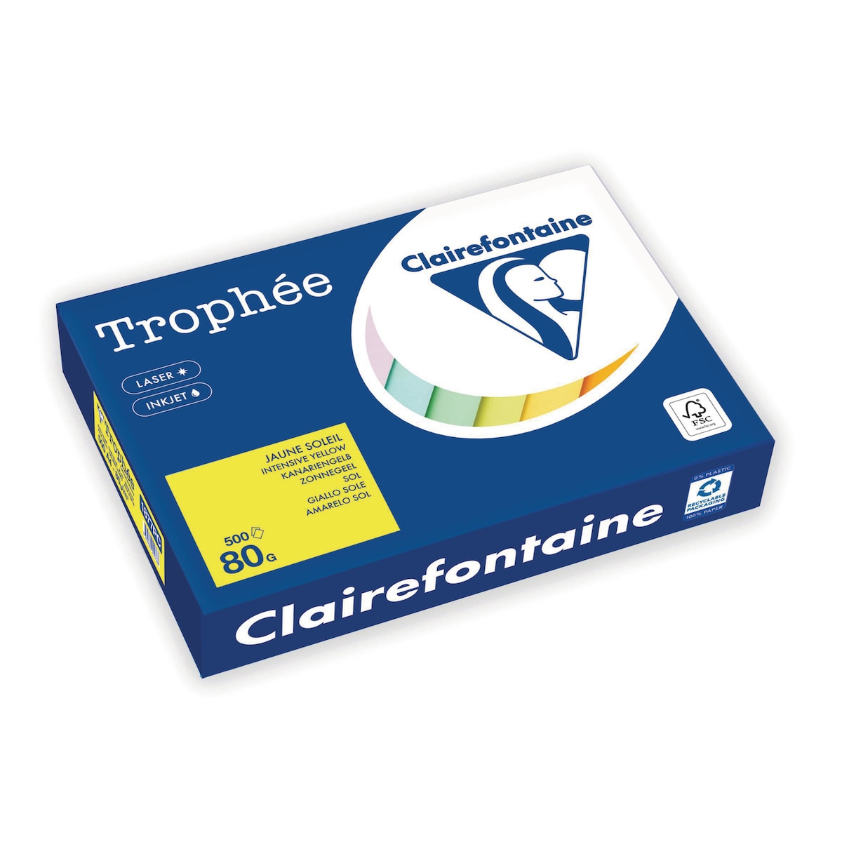 Trophee Paper A4 80gsm Intense Yellow - 1 Ream of 500 sheets 1