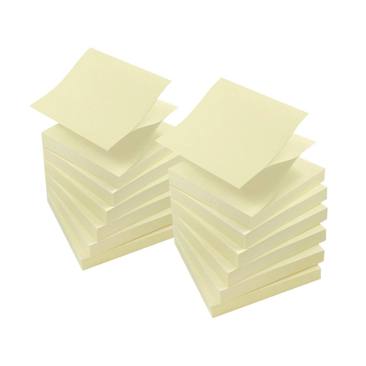Lyreco Premium ZigZag Sticky Notes 75x75 Yellow - Pack of 12 1