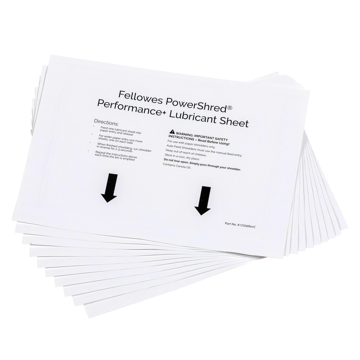 Fellowes Shredder Oil Sheets - Shredder Oil Lubricant Sheets - Pack of 10 1