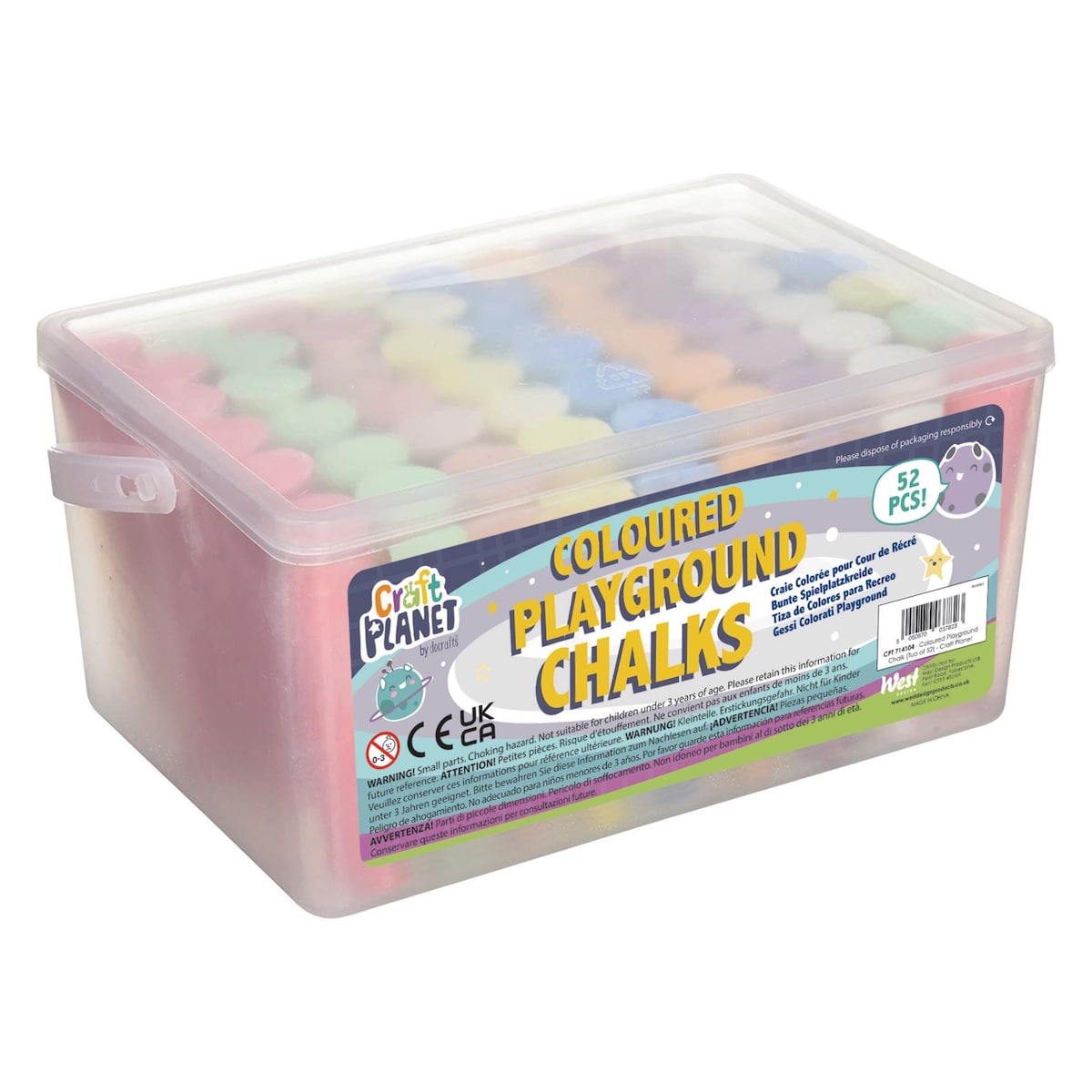 Sidewalk Chalk Assorted - Pack of 52 1
