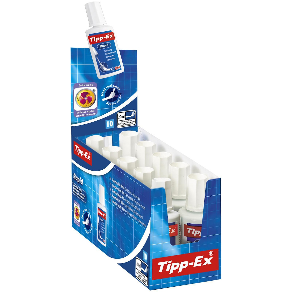 Tipp-Ex Rapid Correction Fluid - 20 ml, Box of 10 1