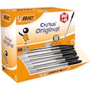 BIC Cristal Original Ballpoint Pens Med Point 1.0 mm - Black, Value Pack 100 1