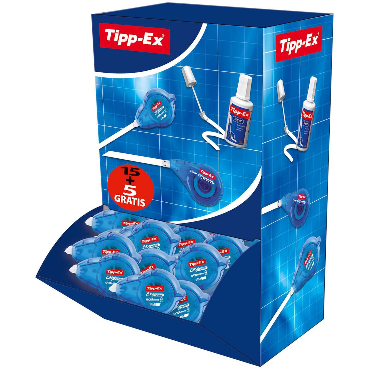 Tipp-Ex Easy Refill ECOlutions Correction Tapes - 14 m x 5 mm, Value PK 15+5 1