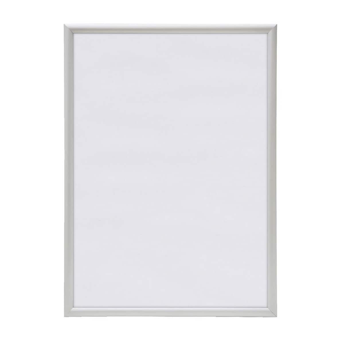 SHOPWORX ALU 4 Side Snap Frame - A3 Silver 1