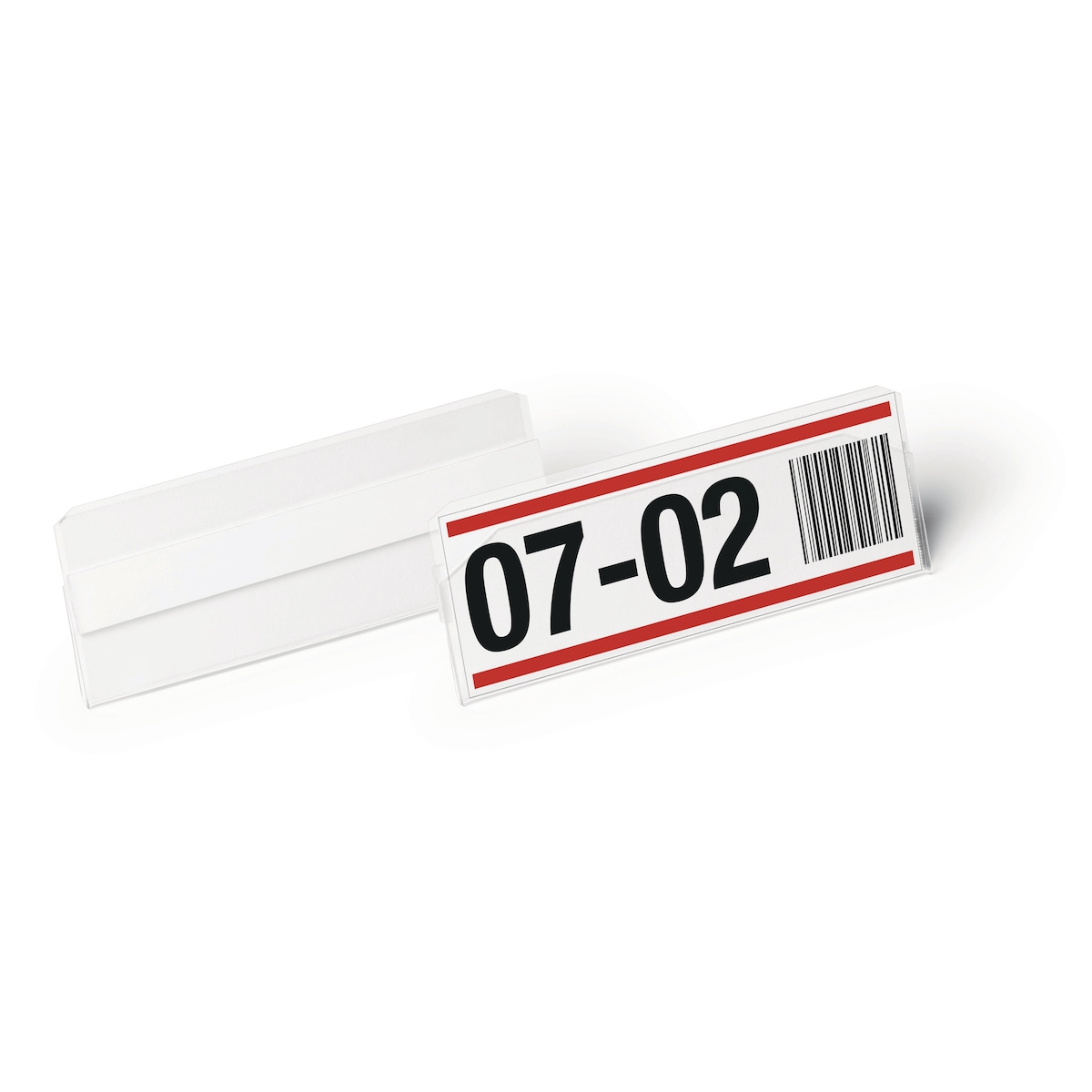 Durable Self-Adhesive Hard Cover Ticket Sleeve - 100 x 38mm, Clear, Pack of 10 1