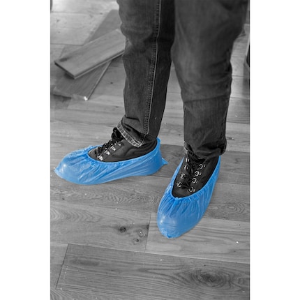 Annhua Shoe Covers Disposable 100 Pcs Non-Woven Fabric Overshoes with Elastic Band, Blue Non-Slip Shoe Protector Covers for Indoor and Outdoor Usage - One Size Fits All Annhua Shoe Covers Disposable 100 Pcs Non-Woven Fabric Overshoes with Elastic Band, Blue Non-Slip Shoe Protector Covers for Indoor and Outdoor Usage - One Size Fits All