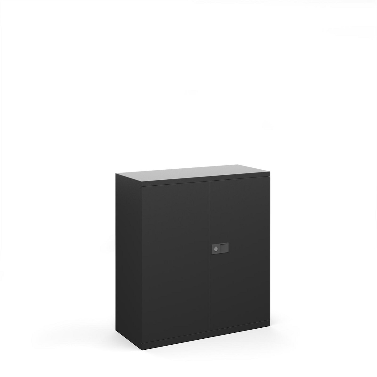 Steel contract cupboard with 1 shelf 1000mm high - BLK,Delivery Only 1