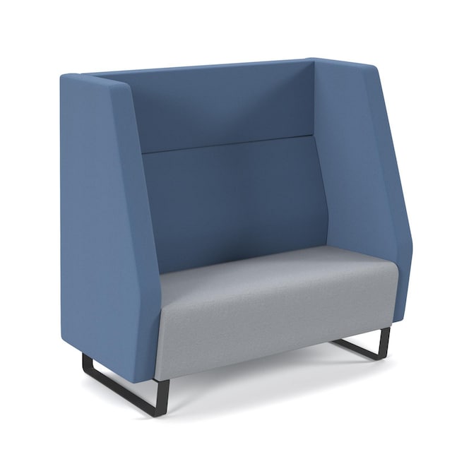 Encore back 2 seater sofa 1200mm BLK-GRY seat range BLU back arms,Installation 1
