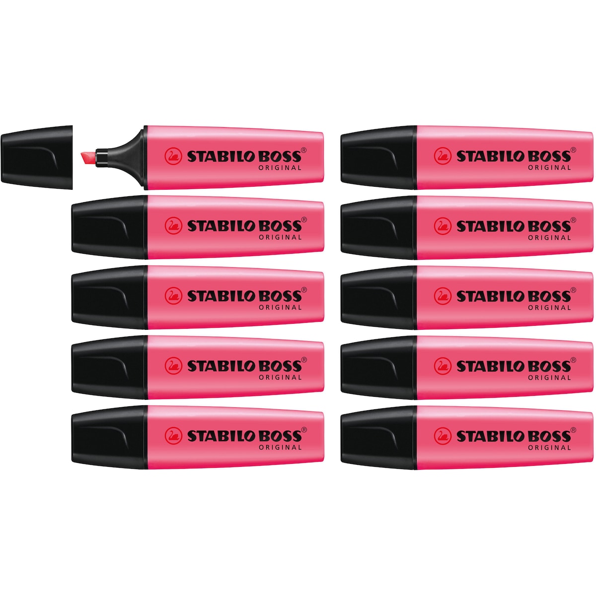 Highlighter - STABILO BOSS ORIGINAL - Box of 10 Pink 1