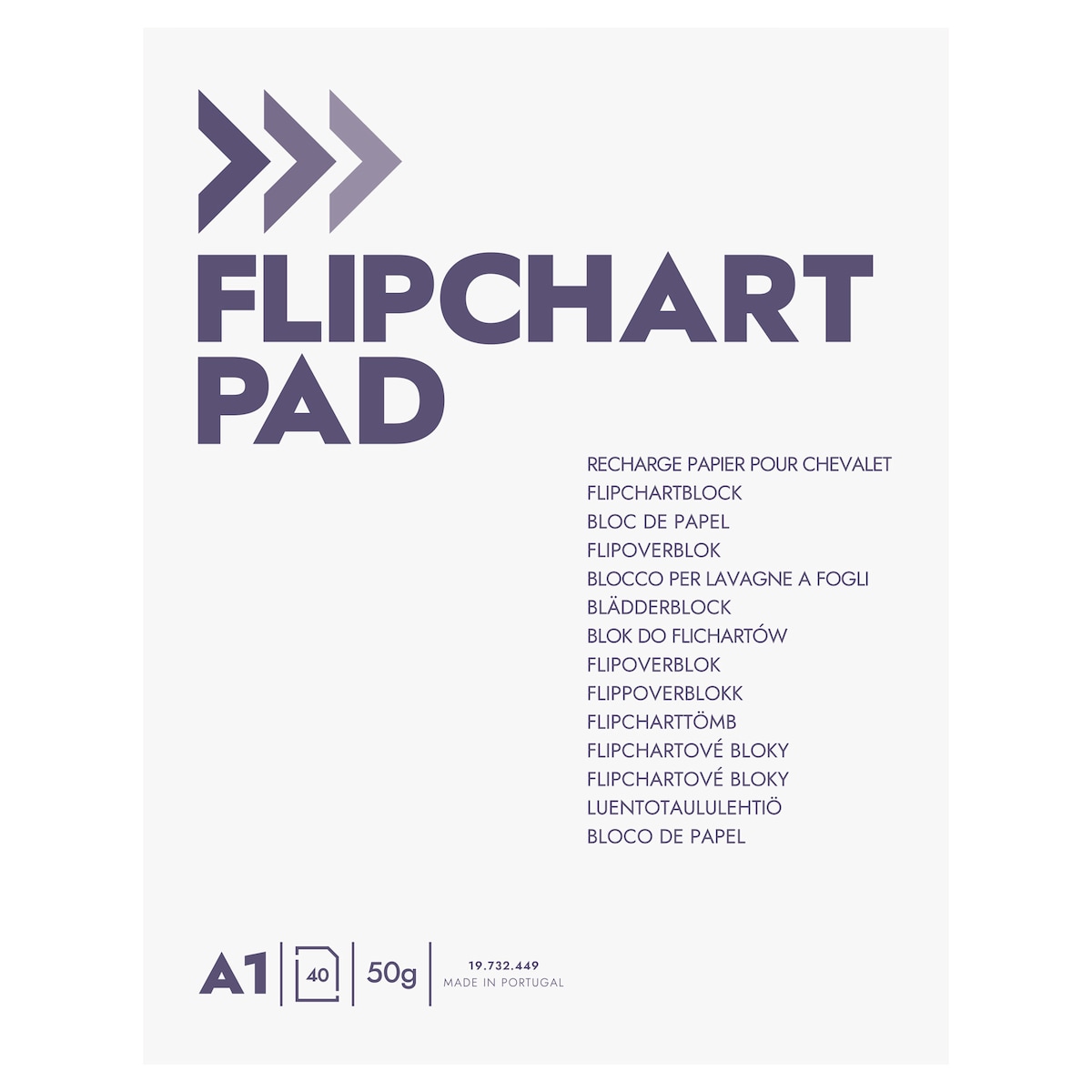 Flipchart Pads 50gr Plain 40 Sheets | Lyreco