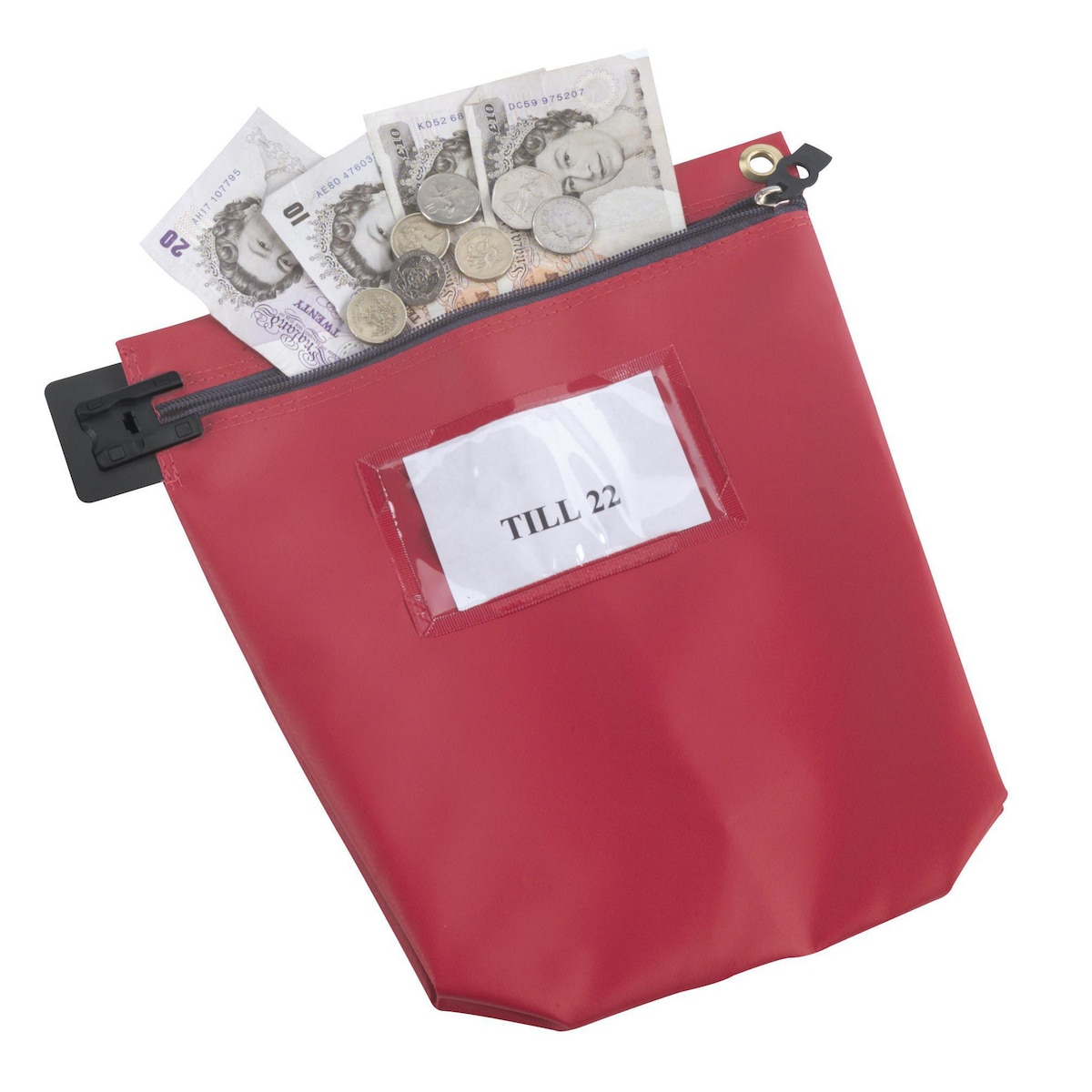 Tamper Evident Security Cash Bag - Red, 267 x 267 x 50mm 1