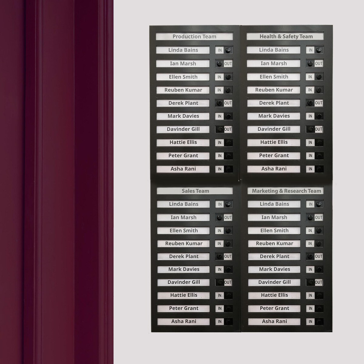 40 NAME IN/OUT BOARD 1