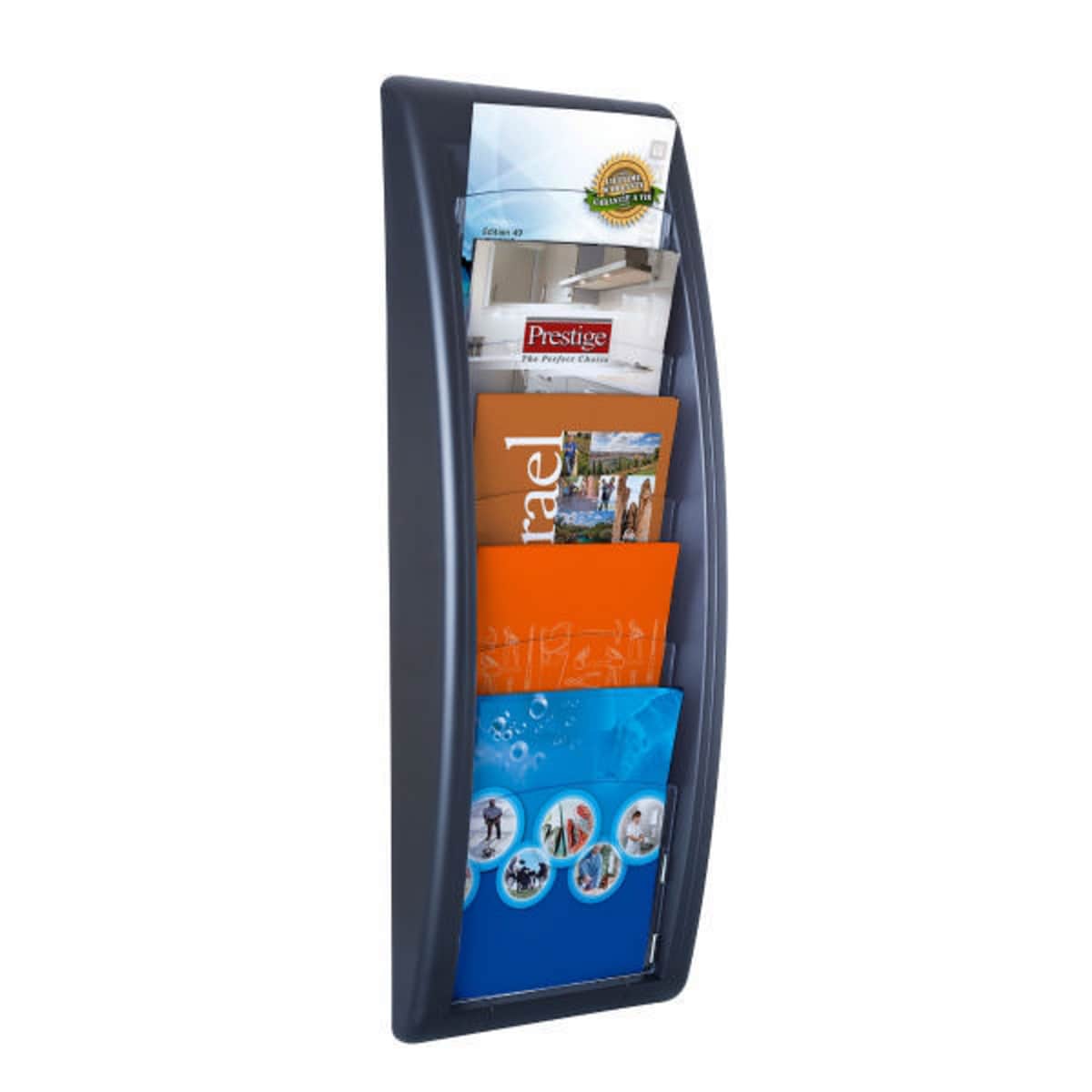 Wall Display Rack 650 X 228 X 95mm - Holds 5 X A5 Documents 1