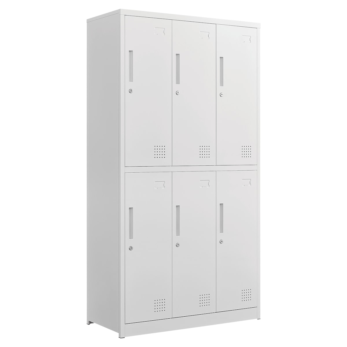 Lyreco Locker, 6 Compartments, White, 174cm 1