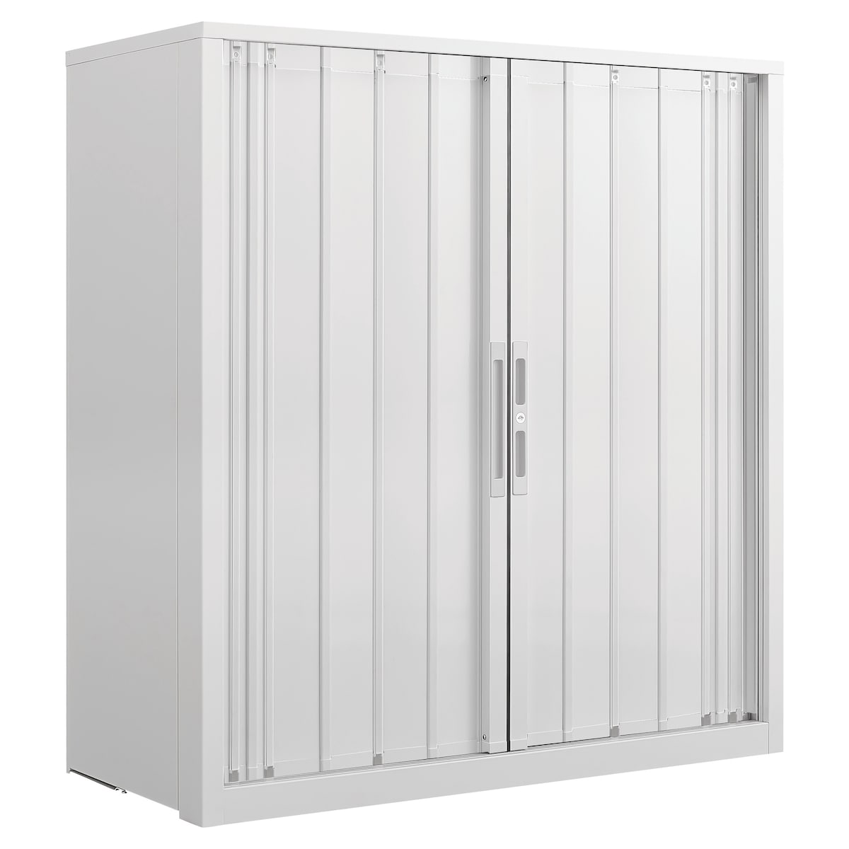 Lyreco Tambour Cupboard, White , 100cm 1