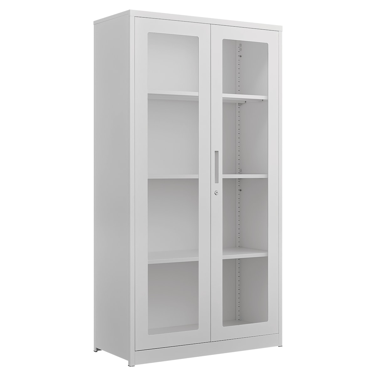 Lyreco  2-Door Cabinet, White, 174cm 1