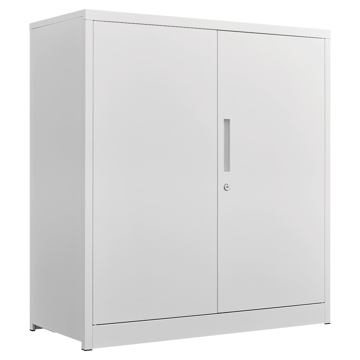 Lyreco  2-Door Cupboard, White, 100cm 1