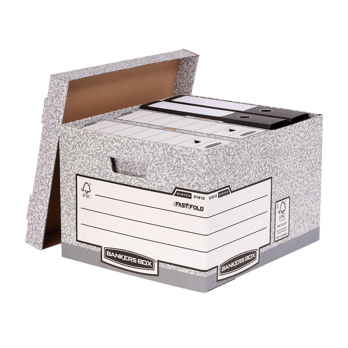 Fellowes Bankers Box System Large Storage Box (Grey) - Pack of 10 1