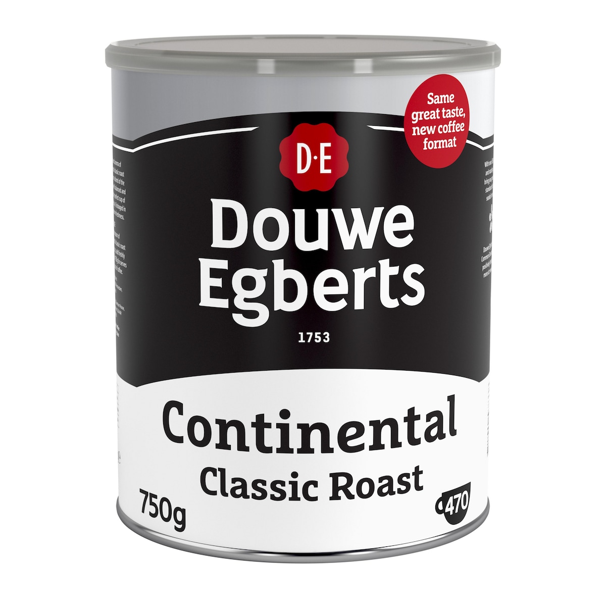 Douwe Egberts Continental Rich Roast Instant Coffee Tin 750G 1
