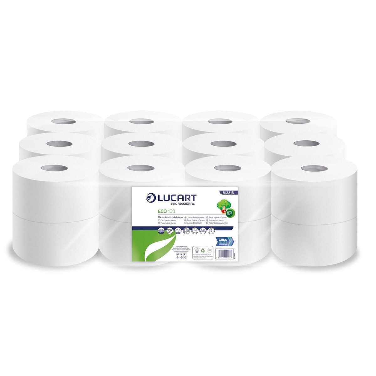 Lucart Micro Jumbo Toilet Rolls - Pack of 24 1
